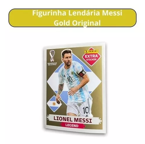 Figurinha Messi Legend Gold Especial Copa Original Ouro - Corre