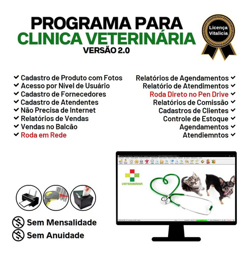 Programa Clinica Veterinária Com E Agendamento E Vendas V2.0