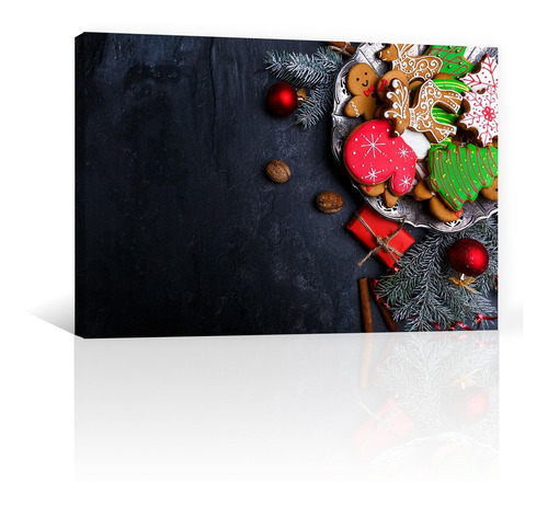 Cuadro Decorativo Canvas Lienzo Navidad Postres Navideños