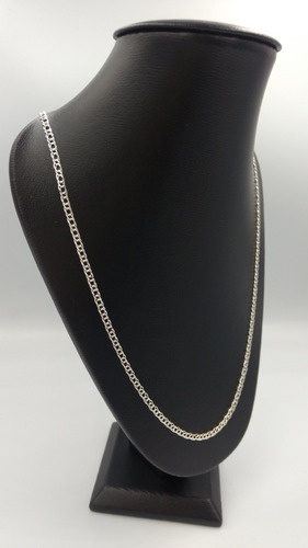 Imagen 2 de 5 de Cadena De Plata Fina Ley .925 Tejido Doble 50cm X 3mm
