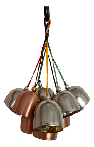 Campanilla De Viento Con Forma De Campana Dorada Y Plateada,