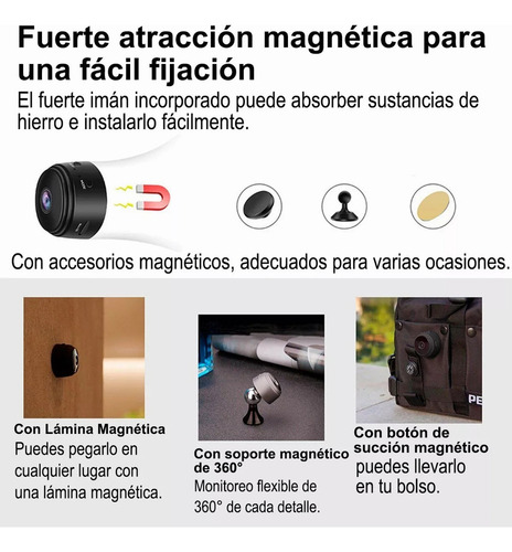 Mini Cámaras De Seguridad Wifi Inalámbricas De Vigilancia Hd
