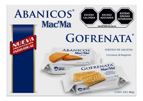 Surtido De Galletas Macma Abanicos Y Gofrenata 882g