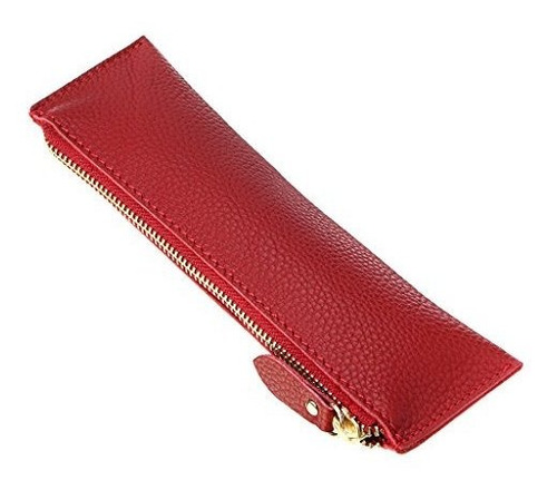 Estuche De Cuero Para Lápices Btsky (rojo).