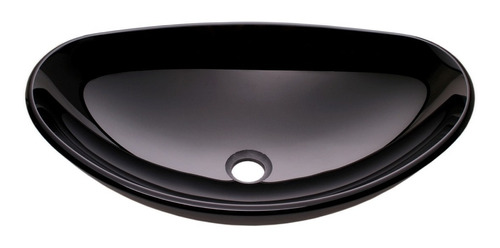 Bacha Vidrio Oval  Color Negro 55 X 37 X 14 Cm