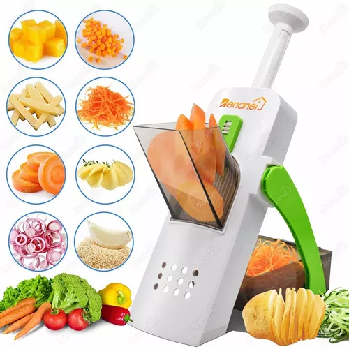 9 en 1 Multifuncional Rotar Vegetales Cortador Manual Cortador de Frutas  Cortador de Mandolina Picadoras Vegetales Trituradora de Frutas Vegetales