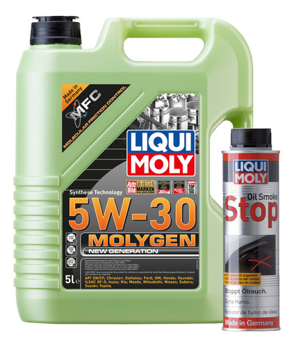 Kit Aceite 5w30 Molygen Oil Smoke Stop Liqui Moly + Obsequio