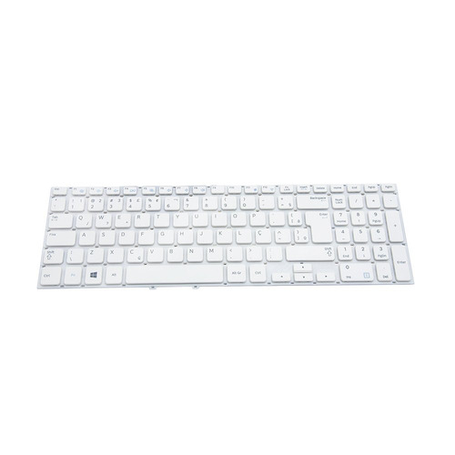 Teclado Para Notebook Samsung Np270e5g-xd1br Branco Com Ç Idioma Português Brasil