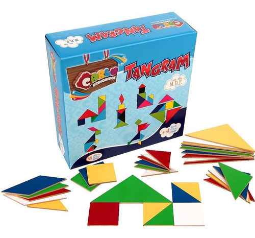 Brinquedo Tangram Em Mdf 35 Peças Cx De Carlu