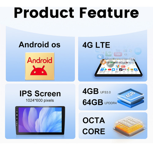 4+64g Coche Estéreo 9 Pulgadas Dsp Carplay Wifi Bluetooth