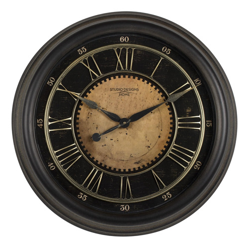 Studio Home 24 Classic Villa Reloj De Pared, Bronce Antiguo