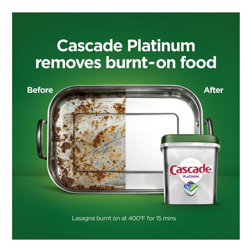 Imagen 3 de 5 de Detergente Lavavajillas Cascade Platinum 92 Capsulas 16x