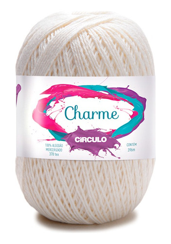 Linha Charme Artesanato Em Crochê E Tricô - Circulo Cor 8176 - Off-White