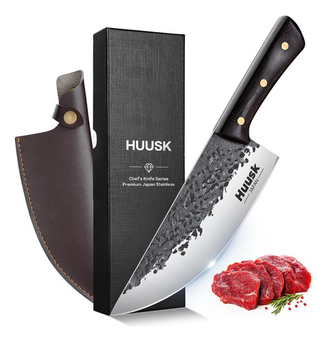 Facas Huusk, Faca De Açougueiro Para Cortar Carne, Forjada À