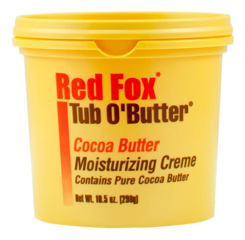 Red Fox Tub O .butter Cocoa, Crema Hidratante 10.5 Oz (paque