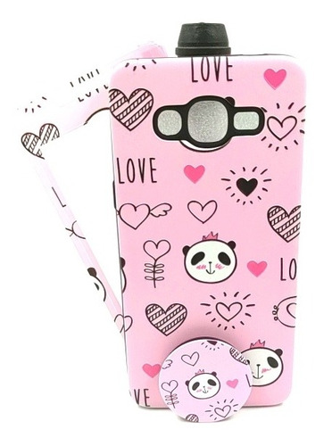 Case Panda  + Mica Para Grand Prime / Prime Plus / J2 Prime 