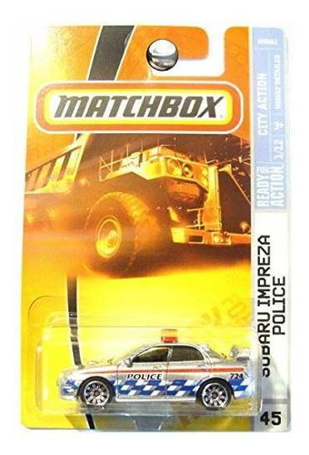 Matchbox Silver Police Subaru Impreza City Action Cb90b