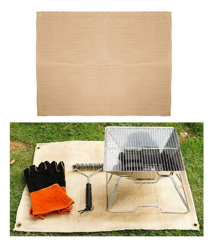 Fuego Retardante Bbq Mat Manta Piso Alfombra Ignífuga