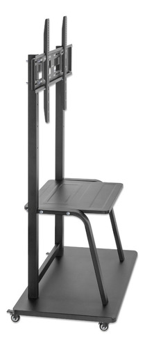 Soporte Tv 37-100 C/ruedas, Repisa Laptop, Manhattan 462334 Color Negro