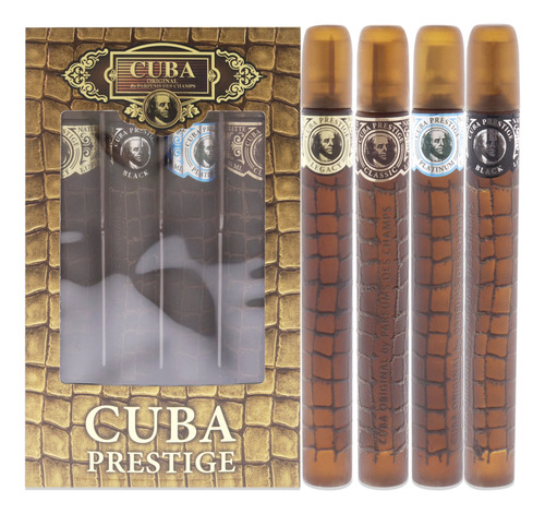 Set De Regalo Cuba Prestige By Cuba Para Hombre De 4 Piezas,