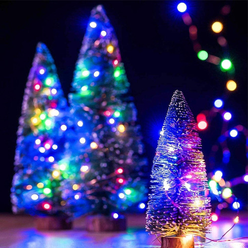 Guirnaldas Luces Solar 32m Multicolor Decoracion De Navidad