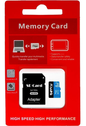 Cartão Micro Sd Classe 10 U1 Sdxc Oeny 8gb 100mb/s Leitura