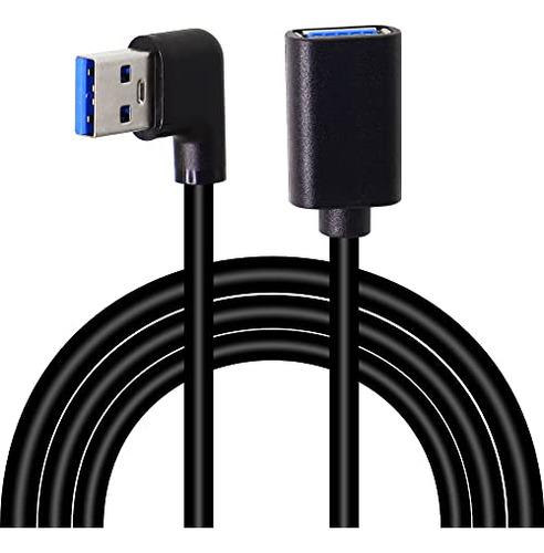 Gelrhonr Cable De Extensión Usb 3.0 De Ángulo Izquierdo Dere