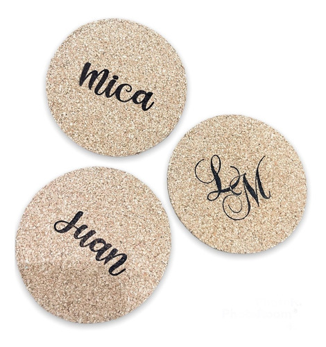Posavasos Grabados X 100 Un. 10 Cm 4 Mm Personalizados Laser