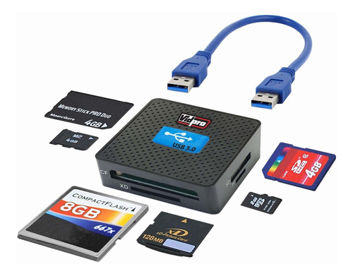 Lector Usb 3.0 Velocidad Para Sd Cf Mmc Xd Ms