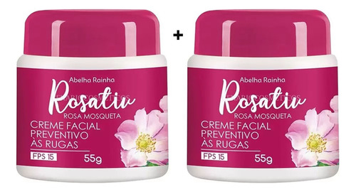 Kit C/ 2 Rosativ Creme Rosa Mosqueta + Brinde Abelha Rainha