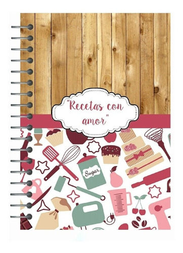 Recetario. Cuaderno Para Anotar Recetas Con Tips De Cocina