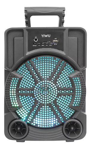Parlante Karaoke Portátil Bluetooth Luz Led Con Microfono