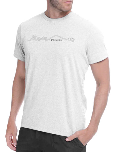 Camiseta Columbia South Rim Bicycle Branco Masculino