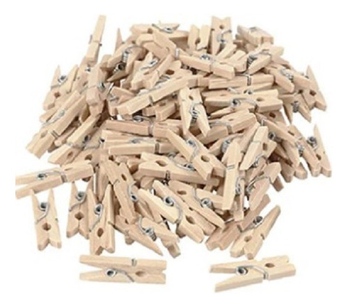 500 Mini Prendedor Madeira 2,5cm Artesanato Lembrancinhas