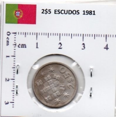 Monedas Mundo Portugal 2$5 Escudos 1981 P10