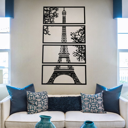 Cuadro Torre Eiffel Mdf 3mm Sala Recamara 120x60cm + Regalo