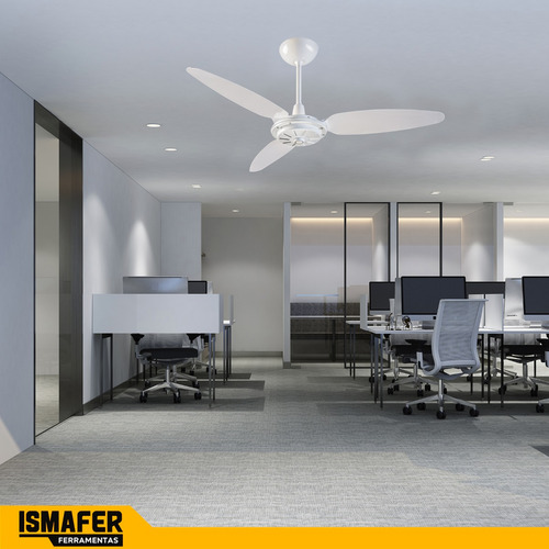 Ventilador de teto Ventisol Comercial branco com 3 pás de plástico, 96 cm de diâmetro 127 V