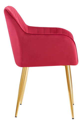 Silla De Comedor Dapri D-047 Color Fiusha Lisa Rojo Rojo