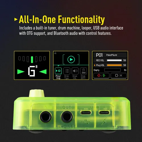 Pedal Multiefeitos Sonicake Pocket Master Guita Ir Usb Bt