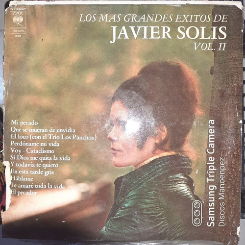 Vinilo Javier Solis Los Mas Grandes Exitos Volumen 2 A M5