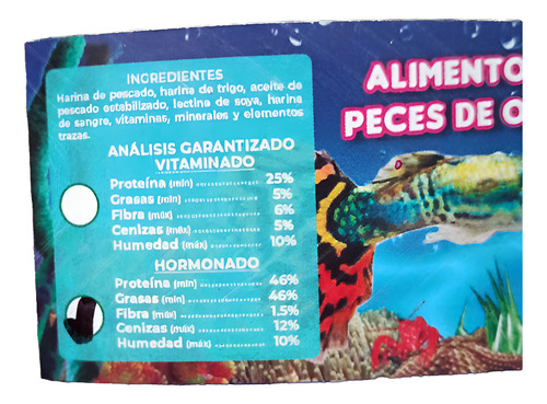 Alimento Hormonado 1kg 3.5mm Para Peces Med-gde Dulce Envio