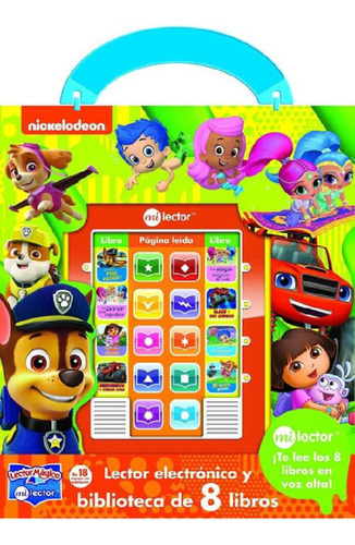 Libro - Lector Electrónico Y Biblioteca 8 Libros Nickelodeo