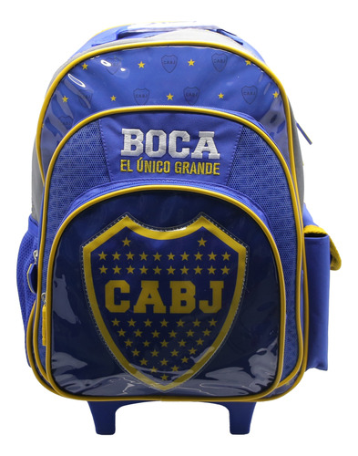 Mochila Boca Juniors 16'' 18lt Escolar C/ Carro Cresko