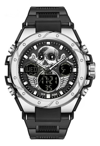 Reloj Pulsera Luminoso Multifunción Impermeable Con Calavera