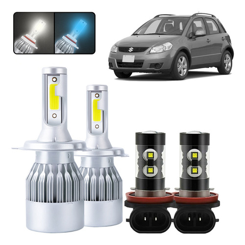 Kit De Focos Led H4 H11 Para Suzuki Sx4 2014