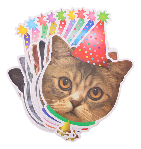 12 Adornos Para Tartas, Decoración De Fiesta, Diseño De Gato