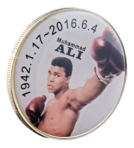 Moneda Conmemorativa Muhammad Ali Boxeador Coleccionable 