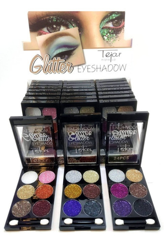 Paleta Sombras Ojos Glitter Eyeshadow Tejar Caja 24 Unidades