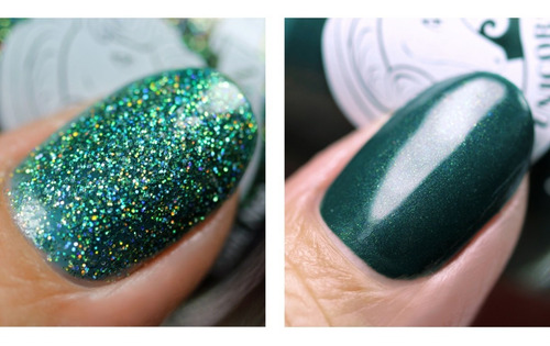 DĂșo White Unicorn Polish Esmalte Tonos Verdes
