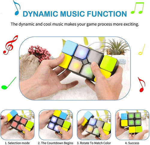 Changeable Colors Cube Juego Electrónico De Memoria Y Cerebr